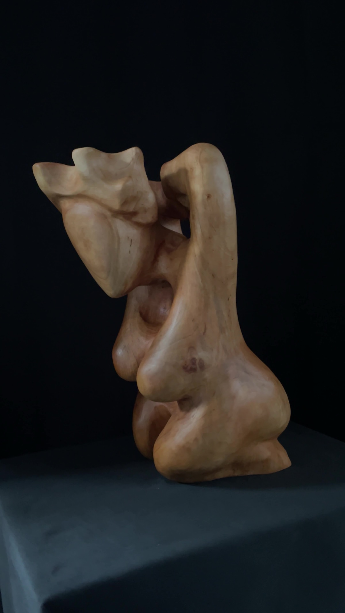 La mujer y el mar — escultura en madera